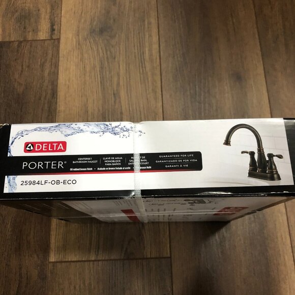 Delta Porter 2-Handle Centerset Bathroom Faucet Oil Rubbed Bronze Monoblock - Picture 7 of 9